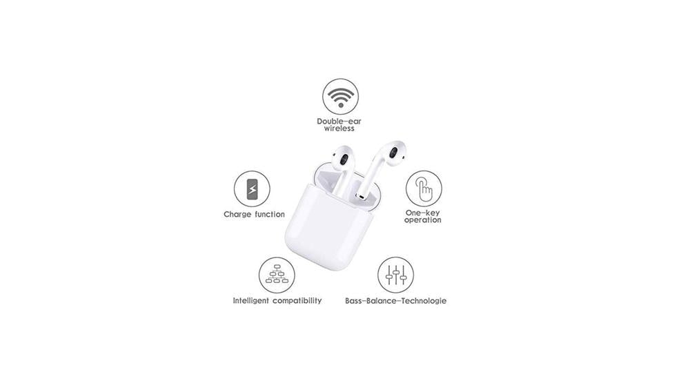 M12 Wireless Earbuds, White